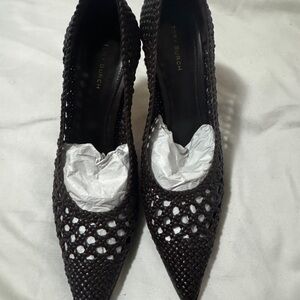 Tory Burch Black Woven Heels